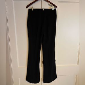 Zara Woman Black Crepe Dress Pants Flared Leg  Ankle Width 11”